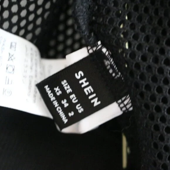 SHEIN Essence Zip-Up Mesh Bomber Jacket – Black 🖤 - Picture 4 of 6